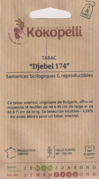 Orientalischer Rauchtabak "Djebel 174"